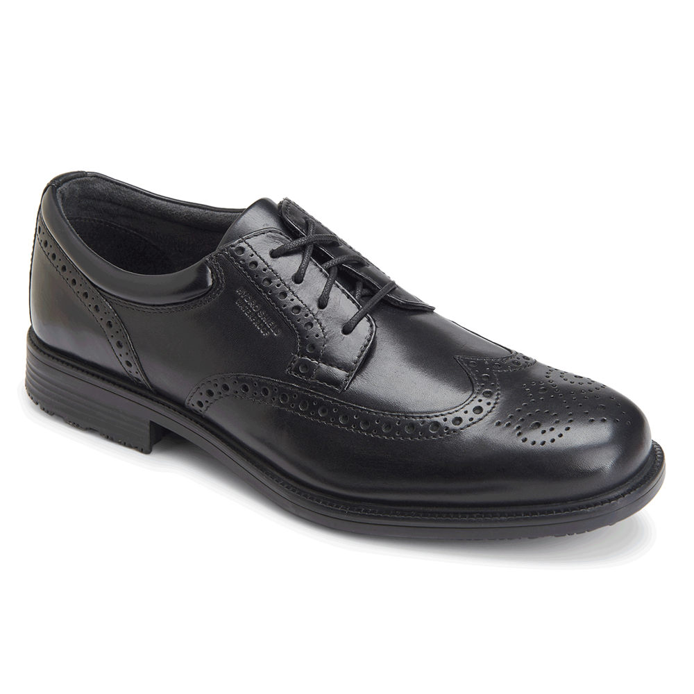 Zapatos De Vestir Rockport Hombre Mexico - Lead The Pack Waterproof Wingtip Negros - AFLYC2758